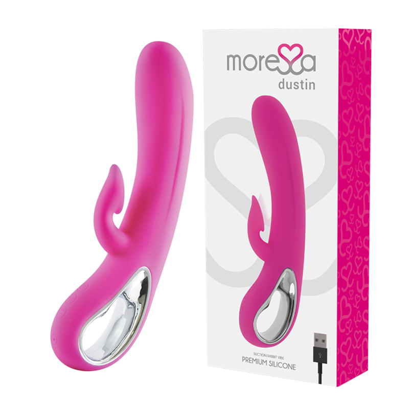 MORESSA - DUSTIN SUCCIONADOR CLITORIAL Y POTENTE VIBRACIÓN PREMIUM SILICONE RECARGABLE