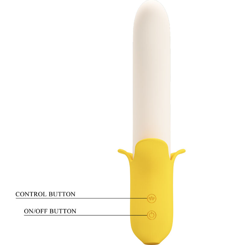 PRETTY LOVE - BANANA GEEK SUPER POWER 7 VIBRACIONES UPDOWN SILICONA NEGRO - Imagen 4