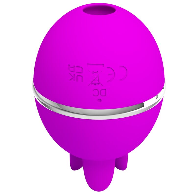 PRETTY LOVE - VIBRADOR DE SILICONA REDONDO GEMINI BALL MORADO - Imagen 2