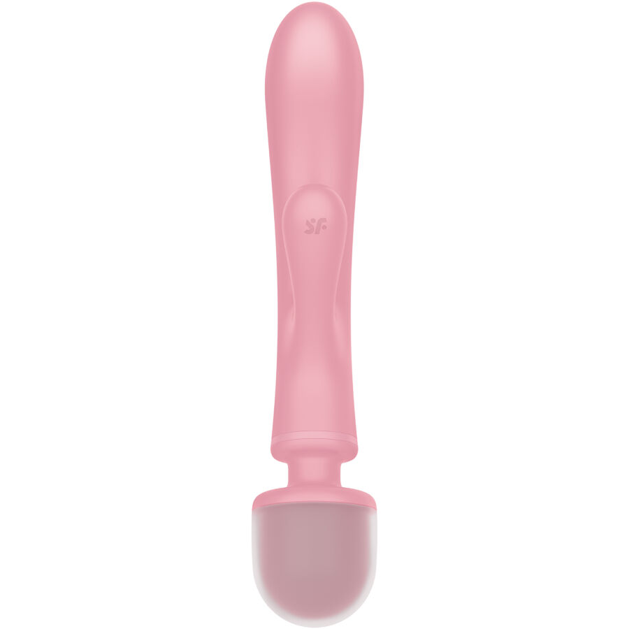 SATISFYER - TRIPLE LOVER MASAJEADOR VIBRADOR RABBIT ROSA - Imagen 4