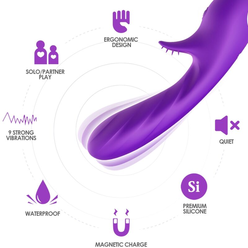 ARMONY - ROMANCE VIBRADOR CON ESTIMULADOR VIOLETA - Imagen 2