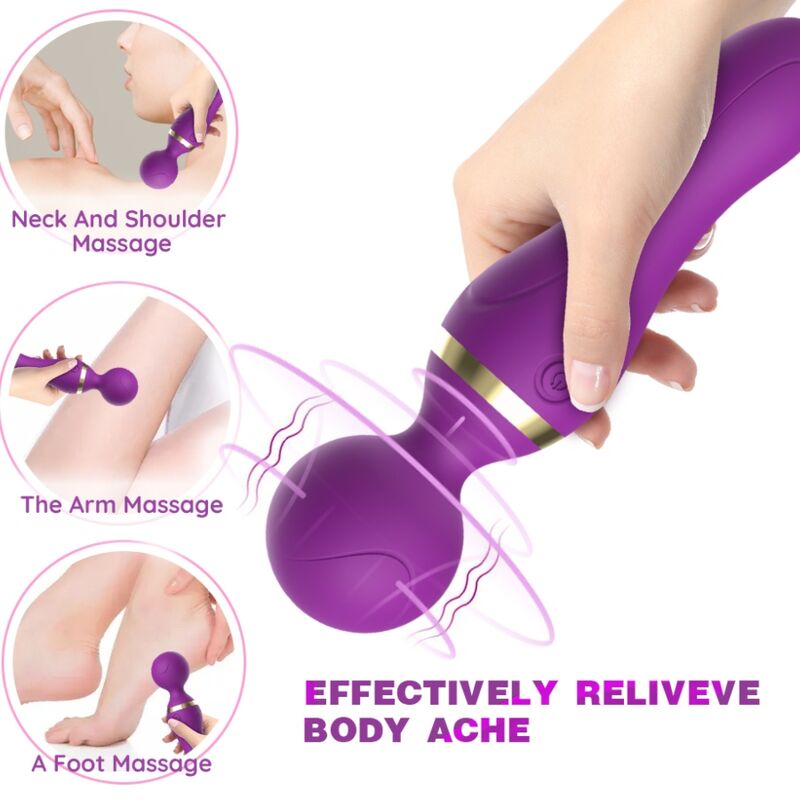 ARMONY - FREEZA MASAJEADOR VIBRADOR CABEZA FLEXIBLE VIOLETA - Imagen 4