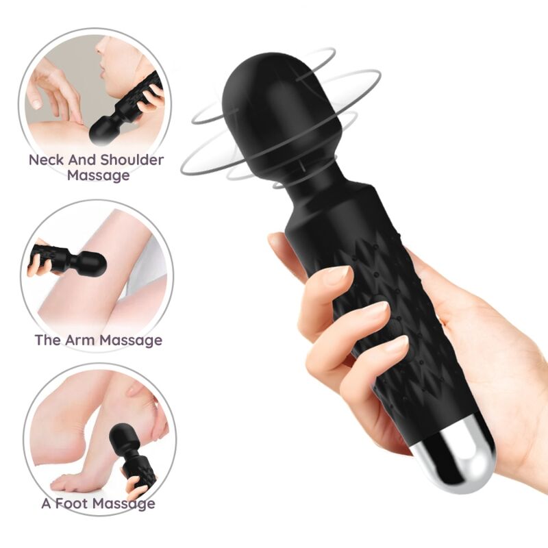 ARMONY - POSTMAN MASAJEADOR VIBRADOR CABEZA FLEXIBLE NEGRO - Imagen 4