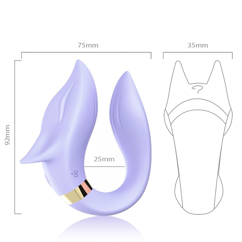 ARMONY - FOX VIBRADOR PAREJAS CONTROL REMOTO VIOLETA - Imagen 3