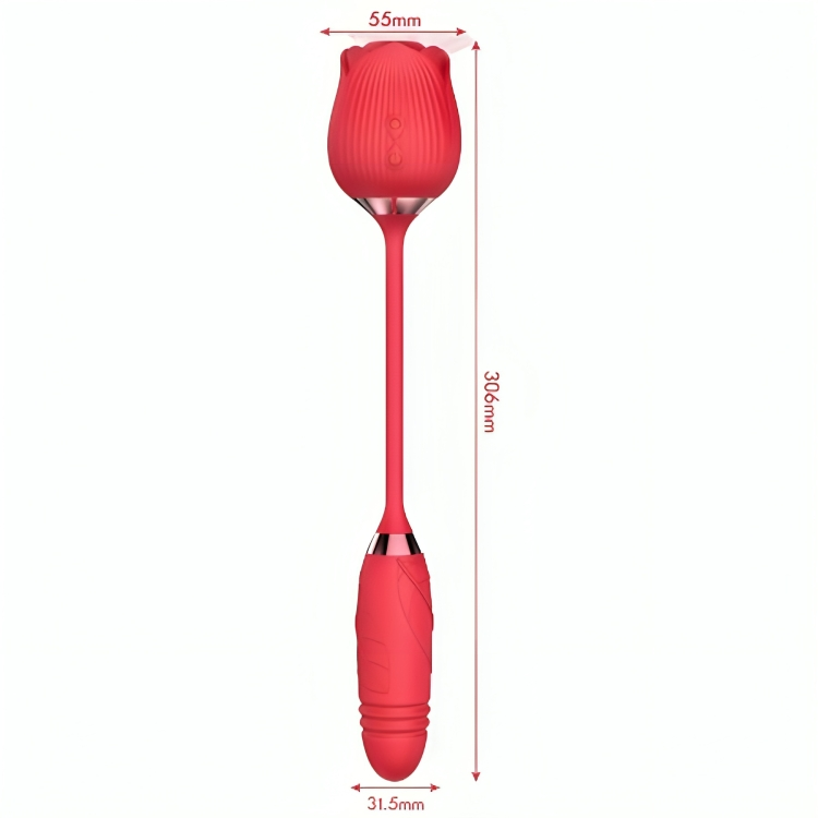 ARMONY - DELIGHT FLOWER SUCCIONADOR THRUSTING ROJO - Imagen 3