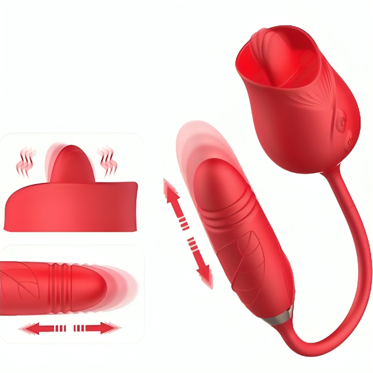 ARMONY - DELIGHT FLOWER VIBRADOR THRUSTING CON LENGUA ROJO