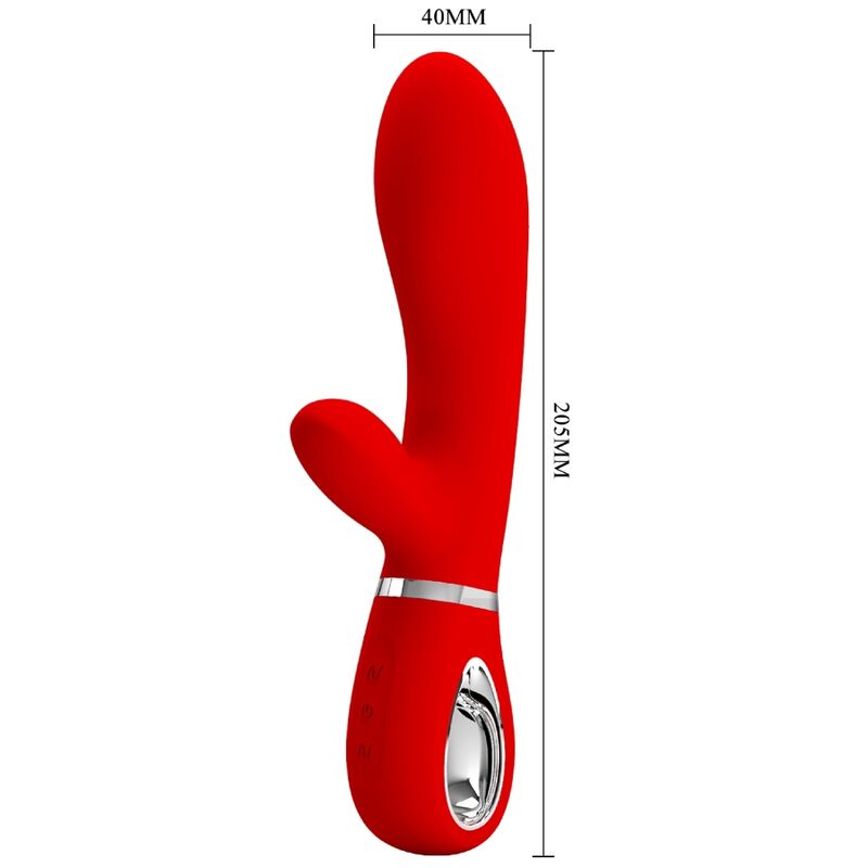 PRETTY LOVE - THOMAS VIBRADOR PUNTO G MULTIFUNCIÓN ROJO - Imagen 5