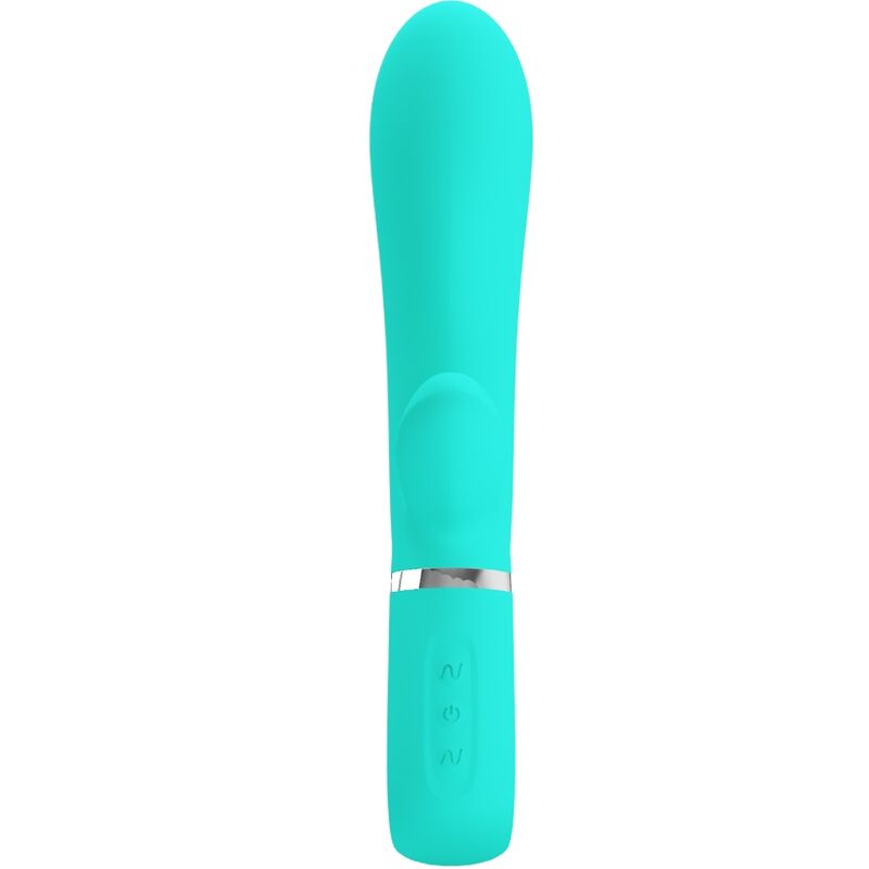 PRETTY LOVE - THOMAS VIBRADOR PUNTO G MULTIFUNCIÓN VERDE AGUA - Imagen 2