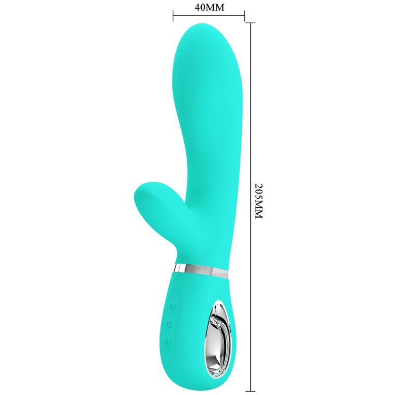 PRETTY LOVE - THOMAS VIBRADOR PUNTO G MULTIFUNCIÓN VERDE AGUA - Imagen 5