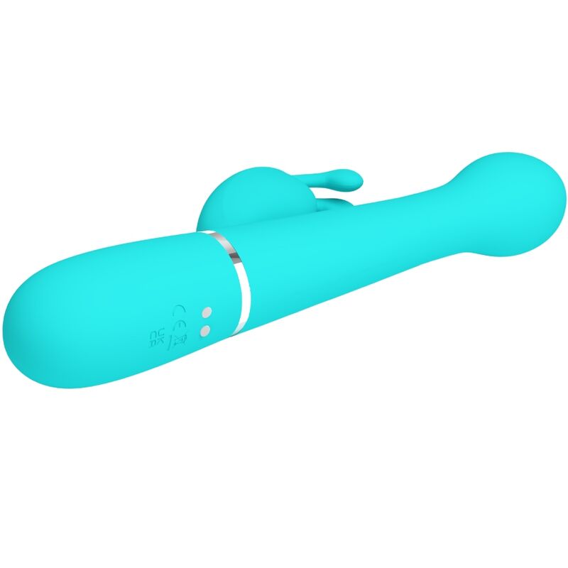 PRETTY LOVE - DEJON VIBRADOR RABBIT 3 EN 1 MULTIFUNCIÓN VERDE AGUA - Imagen 4