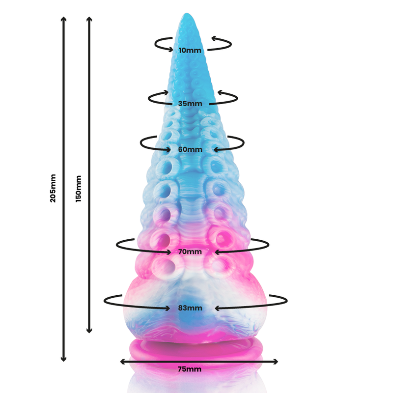 EPIC - PHORCYS DILDO TENTÁCULO AZUL TAMAÑO GRANDE - Imagen 5