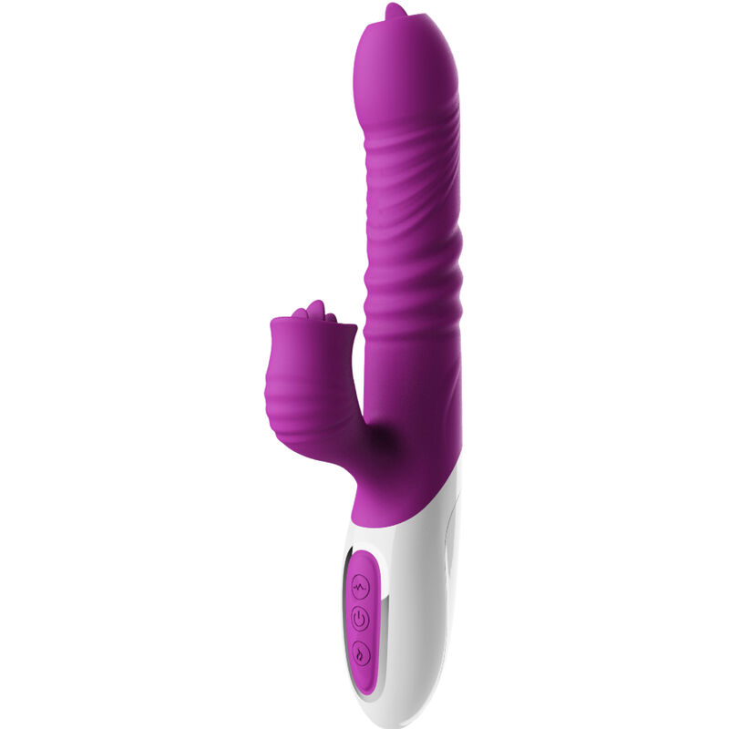 ARMONY - VIBRADOR THRUSTING DOBLE LENGUA EFECTO CALOR VIOLETA