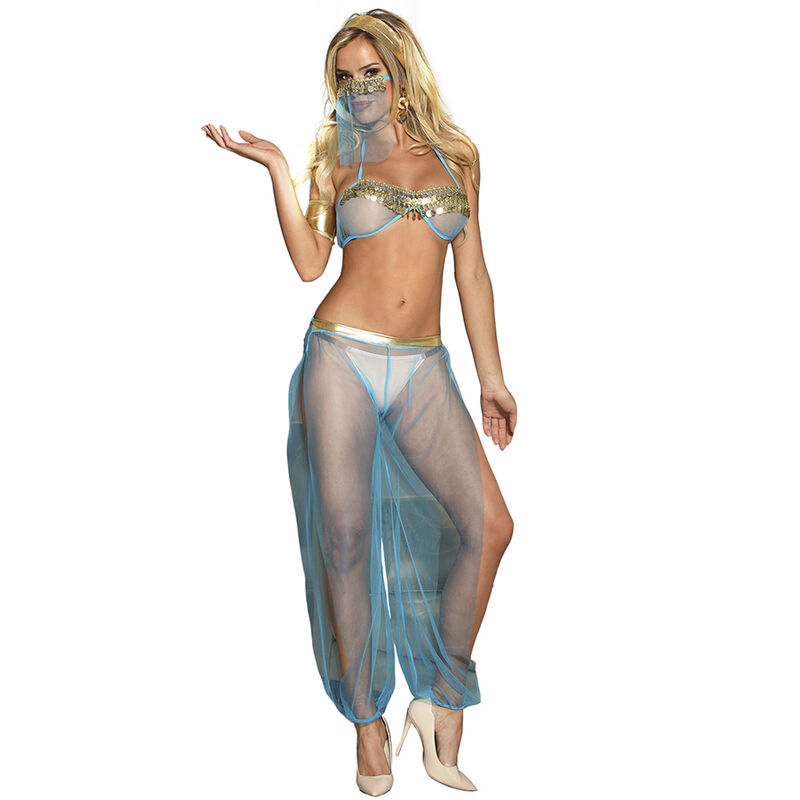 SUBBLIME - SET DE LENCERIA INDIA STYLE AZUL S/M - Imagen 2