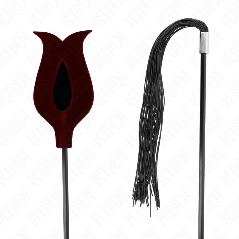 KINK - PLUMAS DE POLLO PARA COSQUILLAS CON FORMA CUERNO DE CRIADA NEGRO 36 CM - Imagen 5