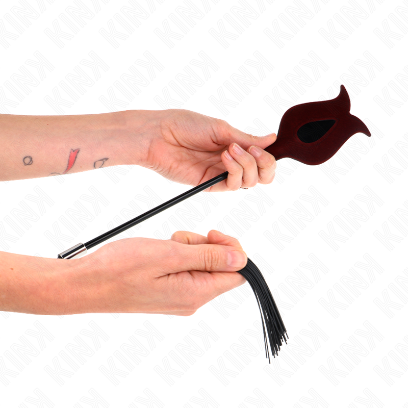 KINK - PLUMAS DE POLLO PARA COSQUILLAS CON FORMA CUERNO DE CRIADA NEGRO 36 CM - Imagen 4