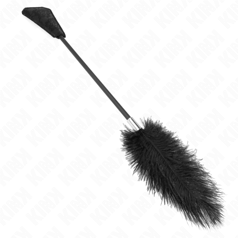 KINK - PLUMAS DE AVESTRUZ PARA COSQUILLAS CON PALETA DE ENCAJE 56 CM - Imagen 2