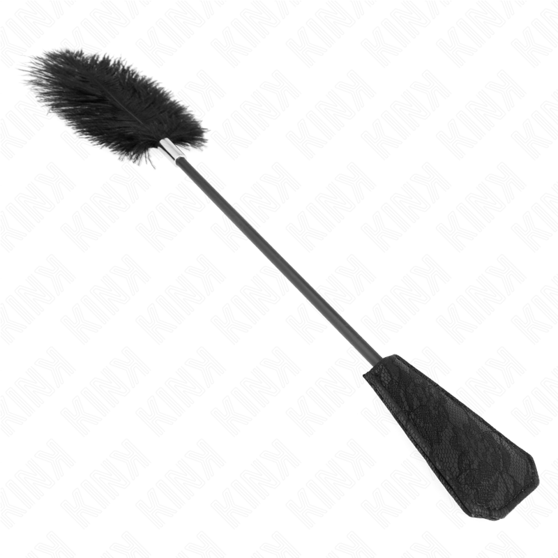 KINK - PLUMAS DE AVESTRUZ PARA COSQUILLAS CON PALETA DE ENCAJE 56 CM - Imagen 3