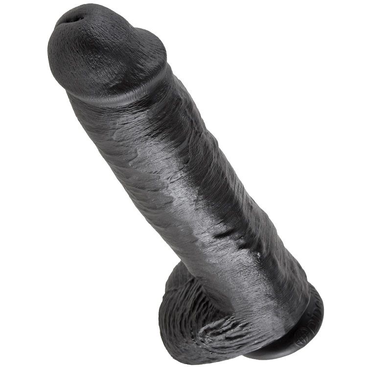 KING COCK - PENE REALISTICO NEGRO 28 CM