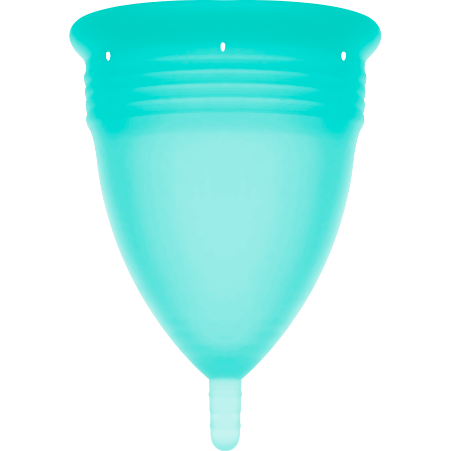 STERCUP - COPA MENSTRUAL FDA SILICONA AQUAMARINA - TALLA L - Imagen 3