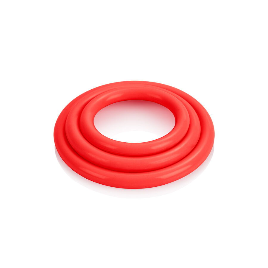 CALEXOTICS - SET TRES ANILLAS ERECCIÓN ROJO - Imagen 3