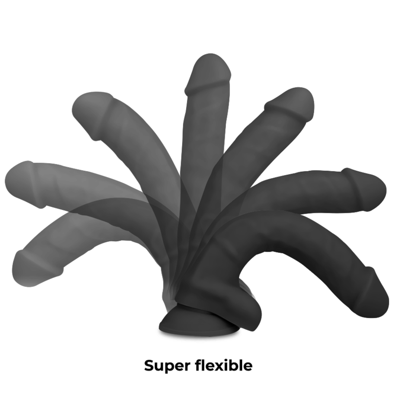 COCK MILLER - ARNÉS + DILDO SILICONA DENSITY COCKSIL ARTICULABLE NEGRO 13 CM - Imagen 5