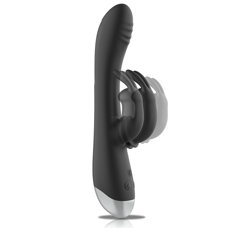 BLACKSILVER - DJ. ADAM ESTIMULADOR RABBIT SILICONA RECARGABLE NEGRO - Imagen 4