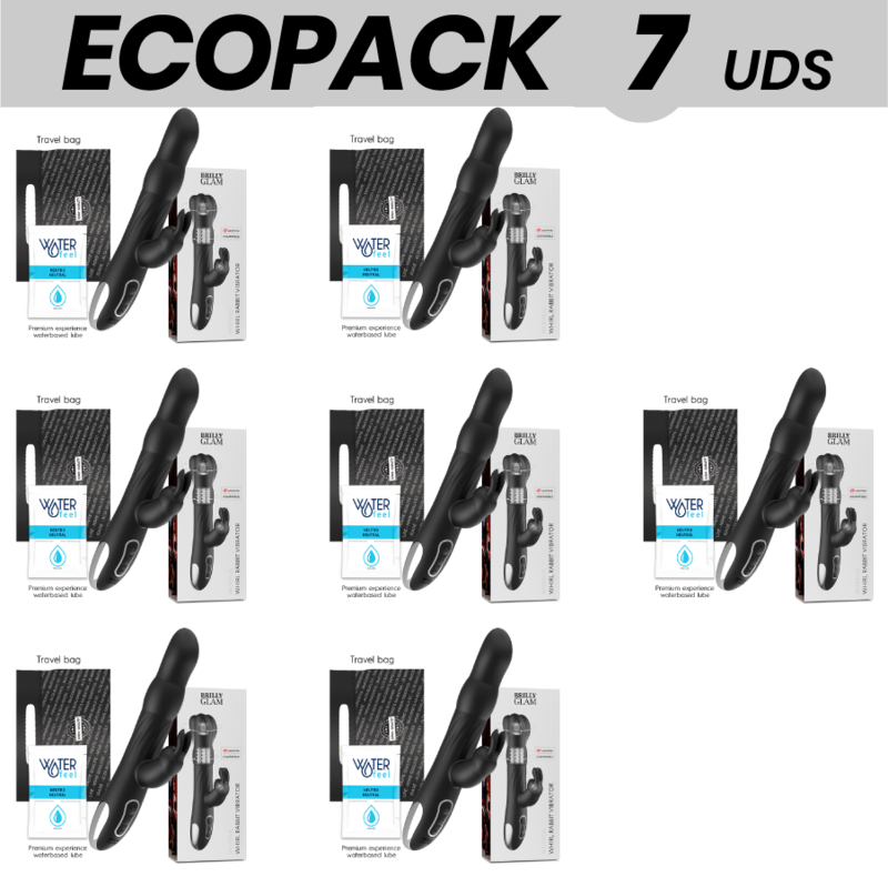 ECOPACK 7 UDS - BRILLY GLAM MOEBIUS RABBIT VIBRATOR ROTATOR COMPATIBLE CON WATCHME WIRELESS TECHNOLOGY