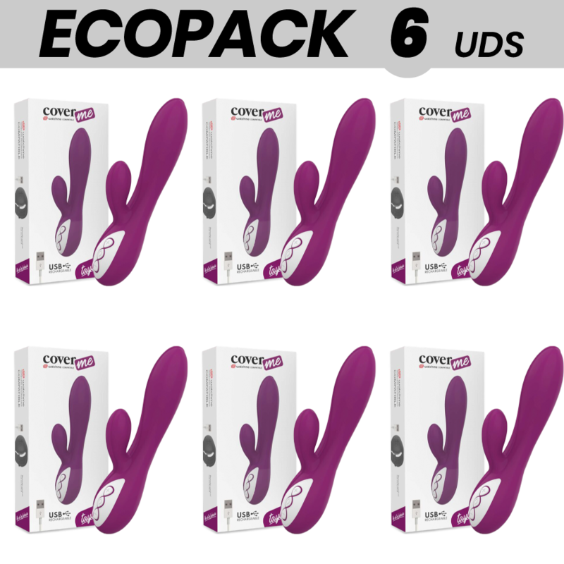 ECOPACK 6 UDS - COVERME TAYLOR VIBRADOR COMPATIBLE CON WATCHME WIRELESS TECHNOLOGY