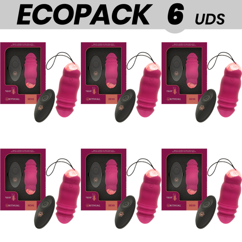 ECOPACK 6 UDS - RITHUAL REVA HUEVO CONTROL REMOTO SISTEMA UPDOWN + VIBRACIÓN