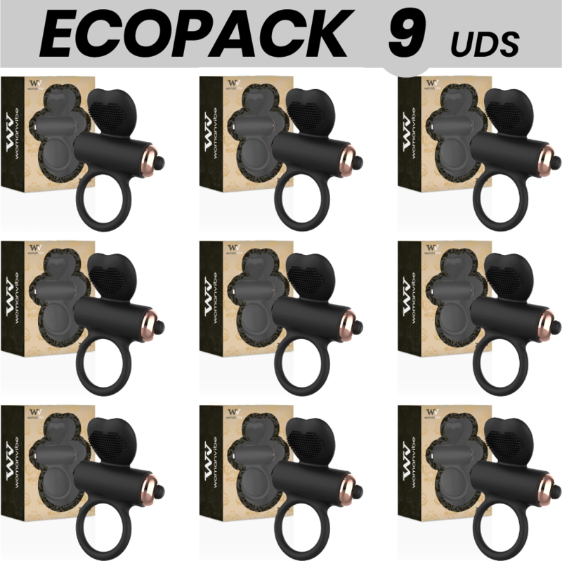 ECOPACK 9 UDS - WOMANVIBE ZEUS ANILLO VIBRADOR SILICONA