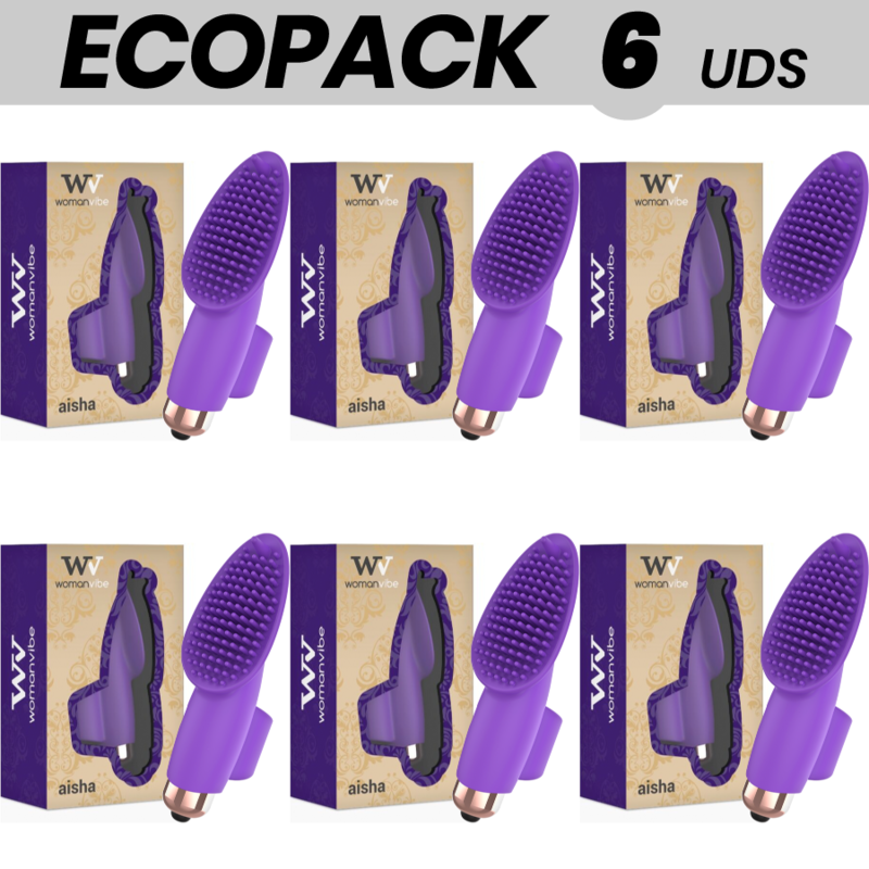 ECOPACK 6 UDS - WOMANVIBE AISHA DEDAL ESTIMULADOR SILICONA