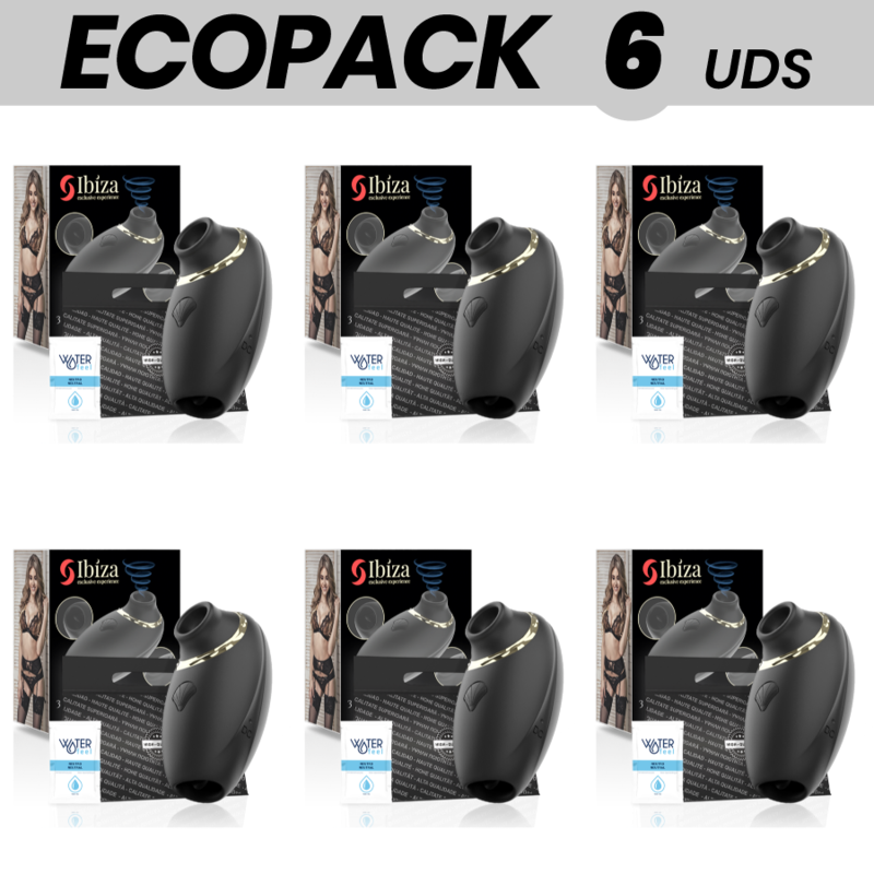 ECOPACK 6 UDS - IBIZA MASAJEADOR 3 EN 1 SUCKING, LICKING PULSING