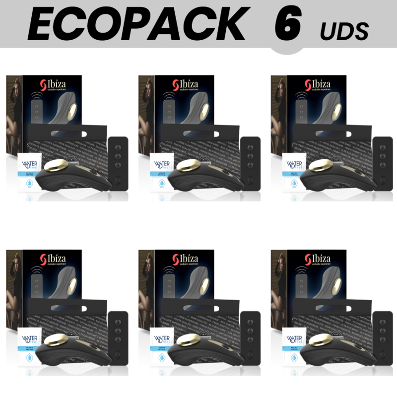 ECOPACK 6 UDS - IBIZA PANTIE VIBRADOR CONTROL REMOTO SILICONA