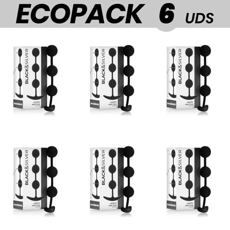 ECOPACK 6 UDS - BLACKSILVER HARRY CADENA BOLAS ANALES 14 CM