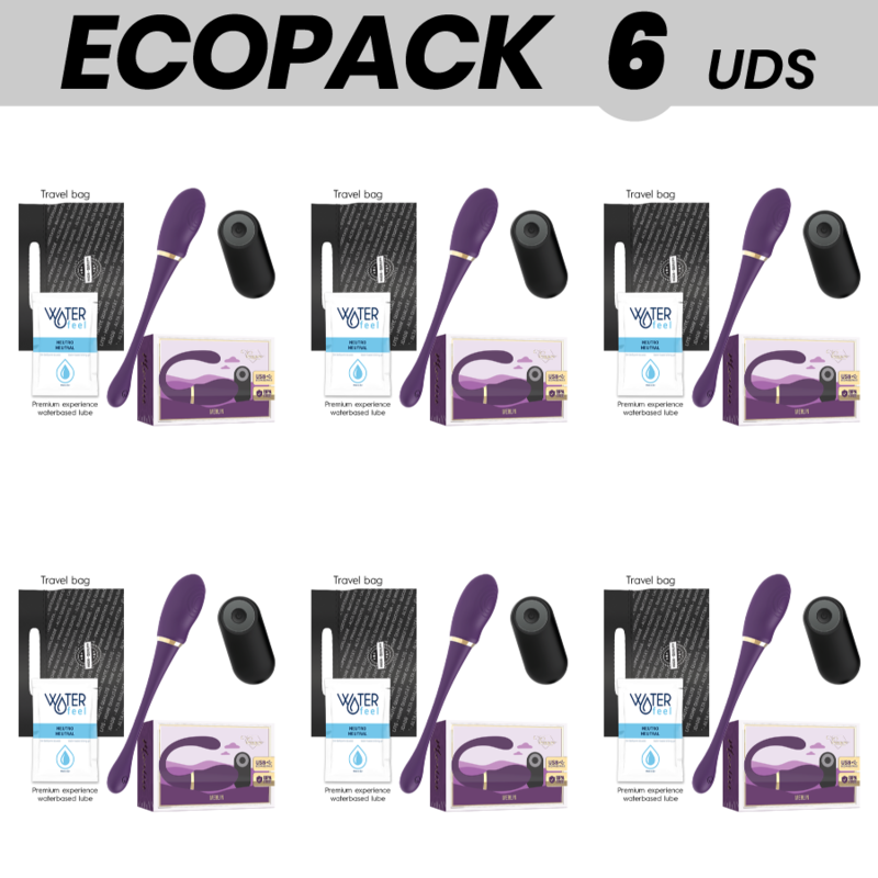 ECOPACK 6 UDS - TREASURE MERLIN DOUBLE COUPLE VIBRATOR CONTROL REMOTO