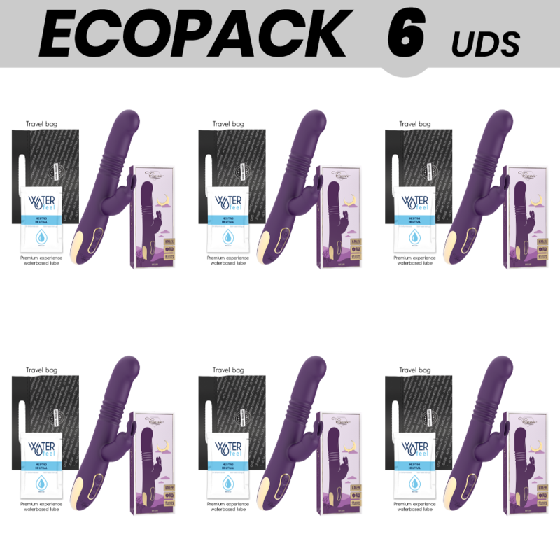ECOPACK 6 UDS - TREASURE BASTIAN RABBIT UP DOWN, ROTATOR VIBRATOR COMPATIBLE CON WATCHME WIRELESS TECHNOLOGY