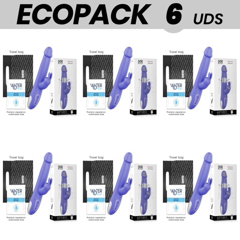 ECOPACK 6 UDS - MR BOSS ARTURO VIBRATOR  ROTATOR COMPATIBLE CON WATCHME WIRELESS TECHNOLOGY