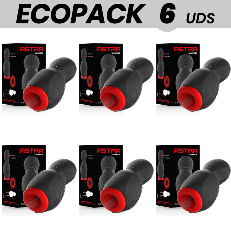 ECOPACK 6 UDS - JAMYJOB ASTRA MASTURBADOR CON VIBRACIÓN Y SUCCIONADOR