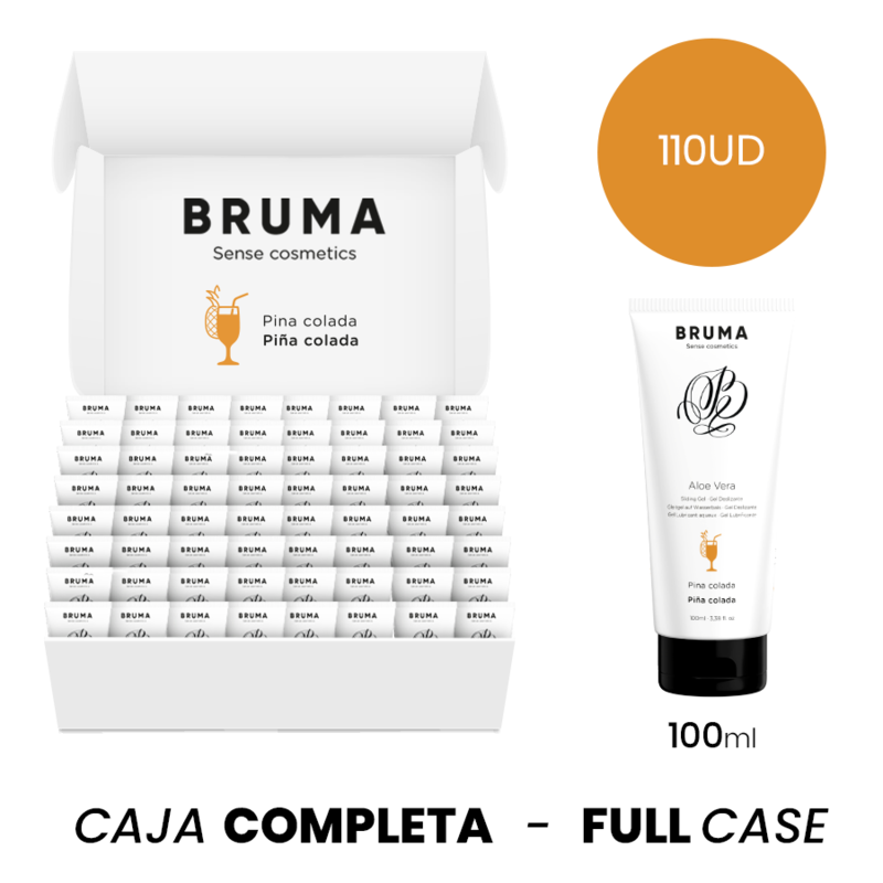 MOQ 110 - BRUMA GEL DESLIZANTE CON ALOE VERA SABOR A PIÑA COLADA - 100 ML