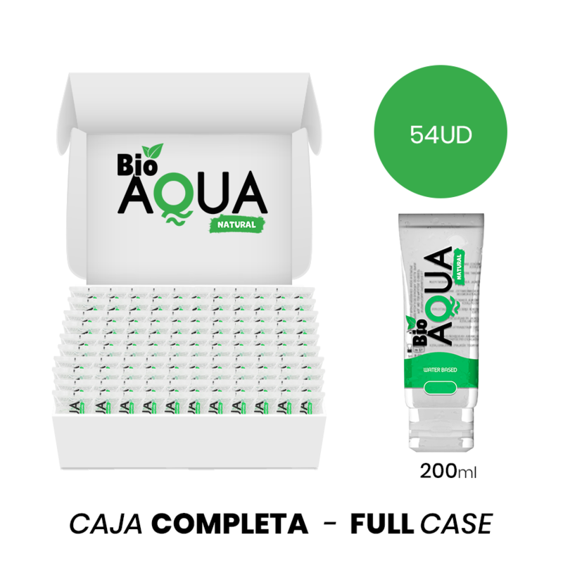 MOQ 54 - BIOAQUA LUBRICANTE INGREDIENTES NATURALES BASE AGUA 200 ML