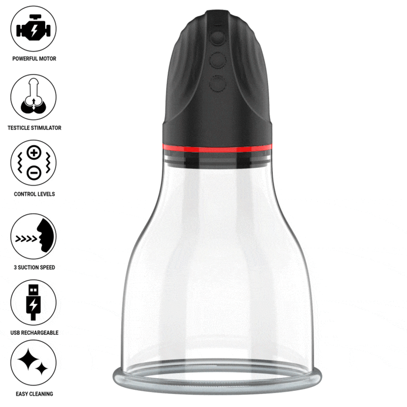 JAMYJOB - XPAND LITE BOMBA AUTOMÁTICA DE TESTÍCULOS 3 NIVELES DE SUCCIONADOR GRIS - Imagen 2