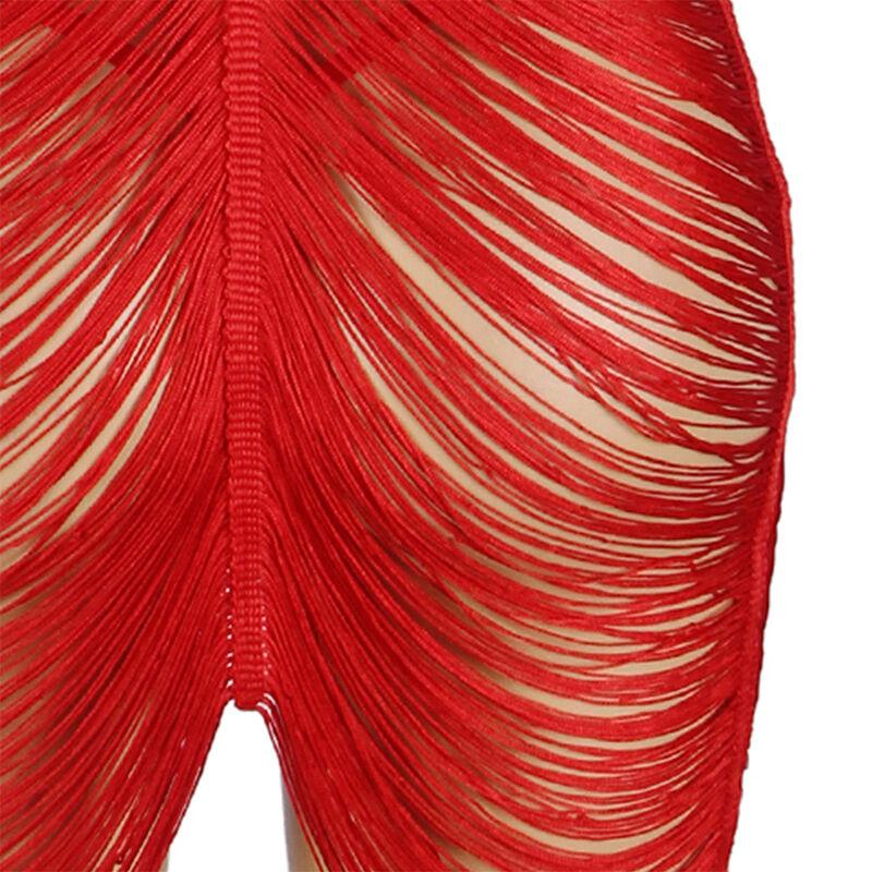 SUBBLIME - 954246 VESTIDO DE FLECOS + TANGA ROJO S/M - Imagen 5