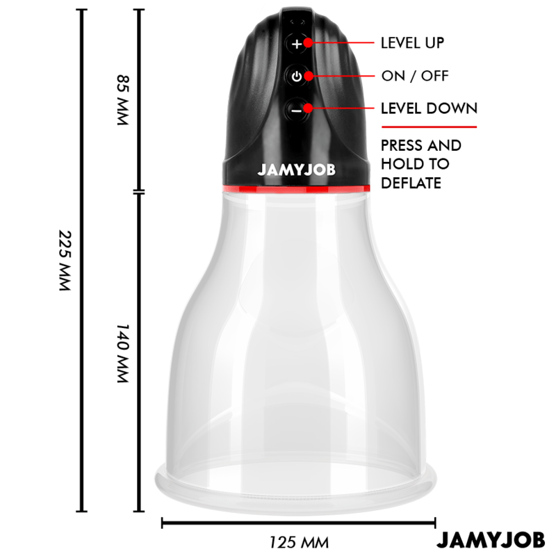 JAMYJOB - XPAND LITE BOMBA AUTOMÁTICA DE TESTÍCULOS 3 NIVELES DE SUCCIONADOR GRIS - Imagen 4