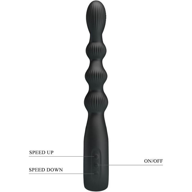 PRETTY LOVE - FEDERER VIBRADOR ANAL 12 VIBRACIONES NEGRO - Imagen 5