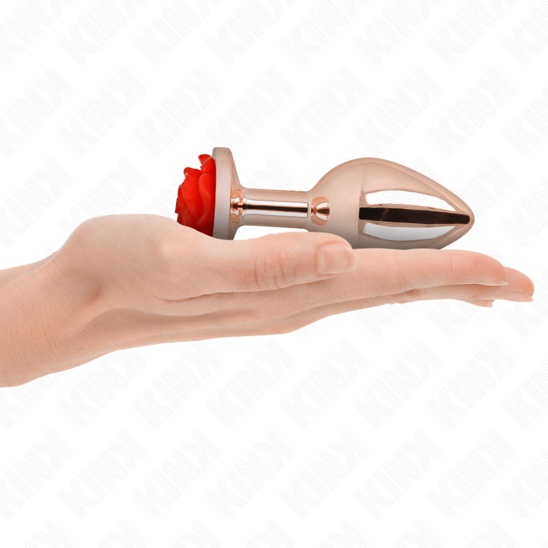 KINK - PLUG ANAL ORO ROSADO ROSA ROJA L - Imagen 3