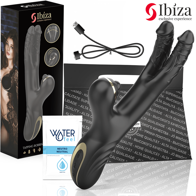 IBIZA - VIBRADOR HI-TECH RABITT CLITORIAL POTENTE Y DOBLE WAVE TWO DRAGONS - Imagen 2