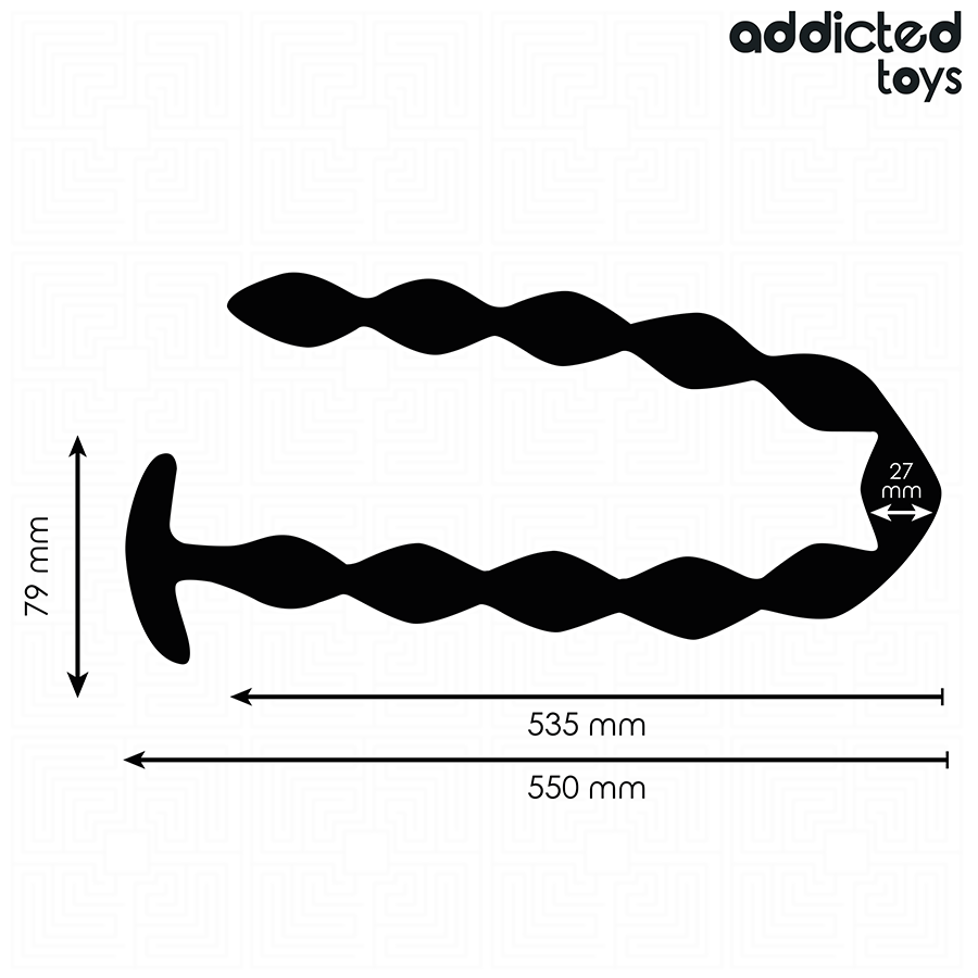 ADDICTED TOYS - ROSARIO ANAL 27 CM EXTRA LARGO SILICONA - Imagen 4