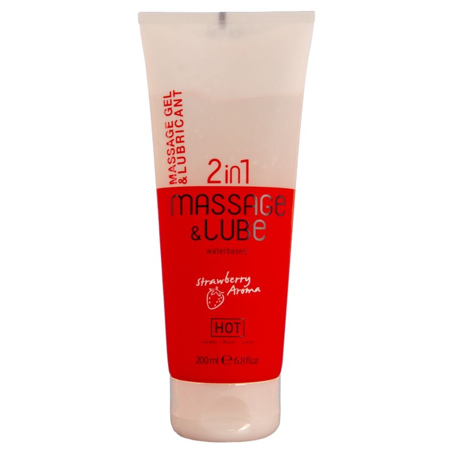 HOT - MASSAGE GLIDE GEL 2 EN 1 FRESA 200 ML