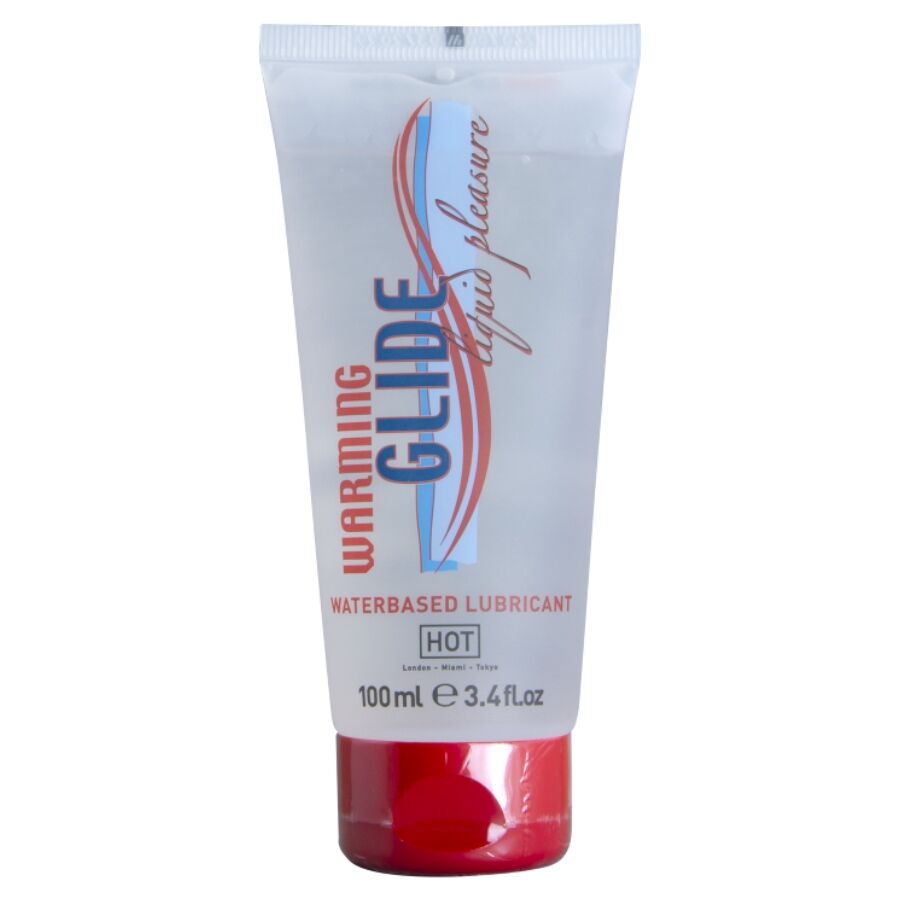 HOT - WARMING GLIDE LIQUID PLEASURE LUBRICANTE BASE AGUA EFECTO CALOR 100 ML
