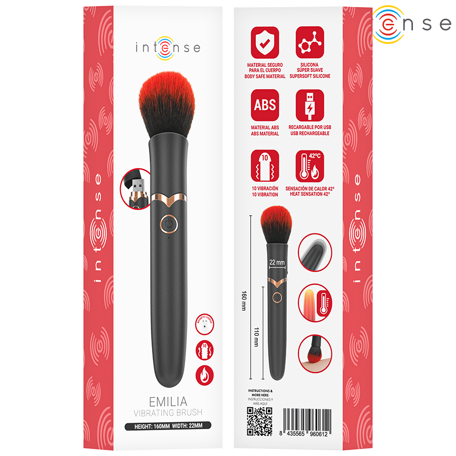 INTENSE - EMILIA VIBRADOR BROCHA 10 VIBRACIONES 16 CM - Imagen 5